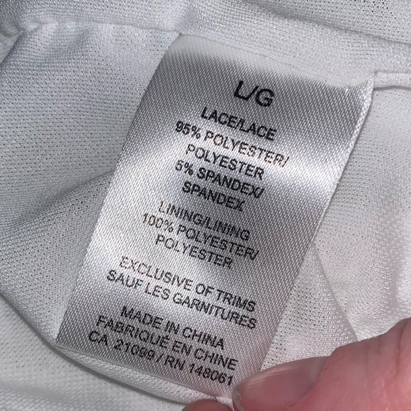 Ardene White Lace Sleeveless Top - Size Large - Picture 4 of 5